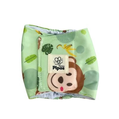 Pañal reutilizable para perro macho – modelo Mono Tropical