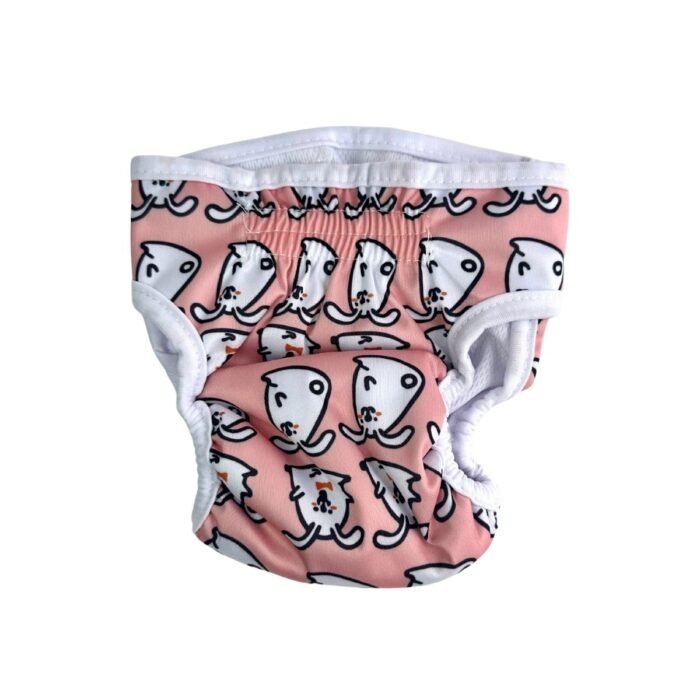 Pañal reutilizable para hembra – modelo Conejos rosados