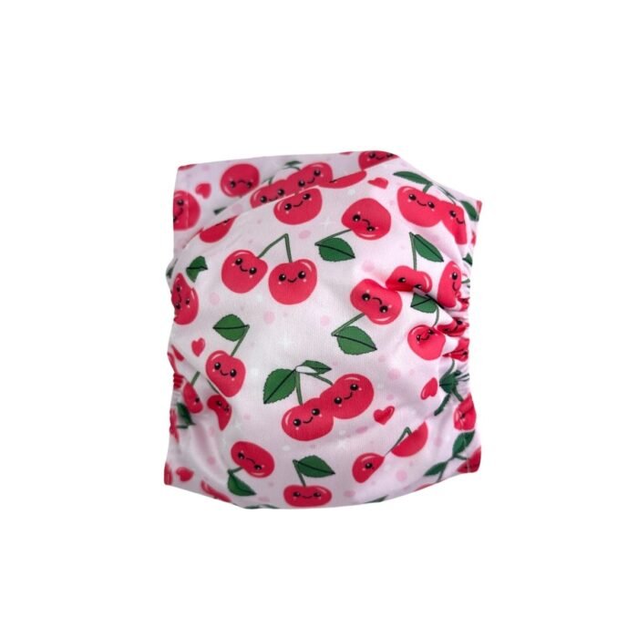 Pañal reutilizable para perro macho – modelo Cereza rojo