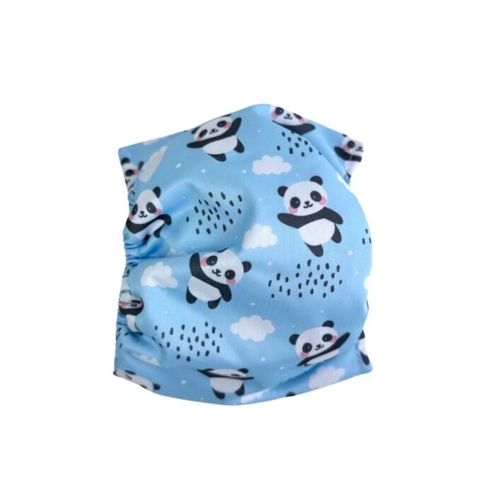 Pañal reutilizable para perro macho – modelo Panda celeste