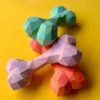 Pack x3 Huesitos Geométricos de Goma – colores pastel