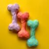 Pack x3 Huesitos Geométricos de Goma – colores pastel