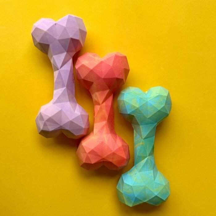 Pack x3 Huesitos Geométricos de Goma – colores pastel