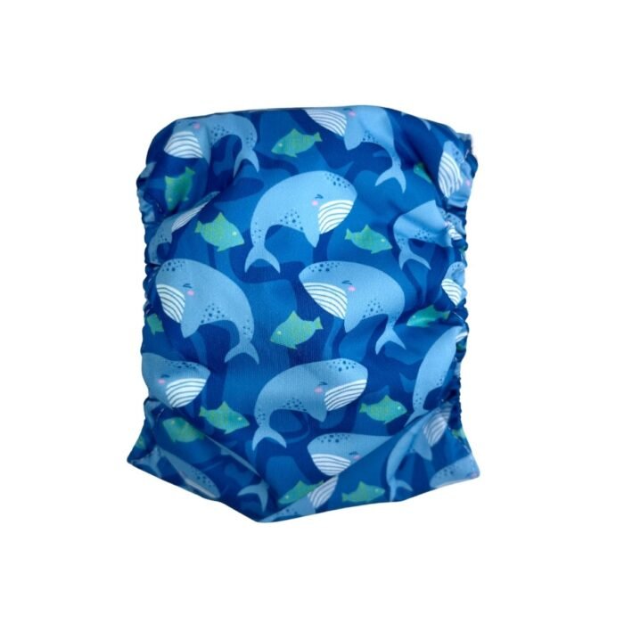 Pañal reutilizable para perro macho – modelo Ballena Azul