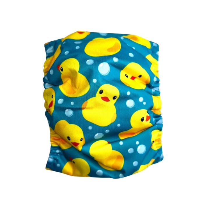 Pañal reutilizable para perro macho – modelo Patitos Amarillos