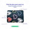 Detalle de la superficie absorbente del pad de piso reutilizable para perros modelo Corazones. Pad de piso reutilizable para perros – modelo Corazones
