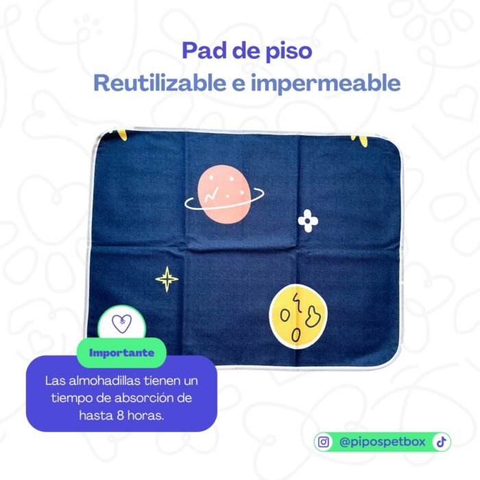 Pad de piso reutilizable para perros – modelo Galaxia
