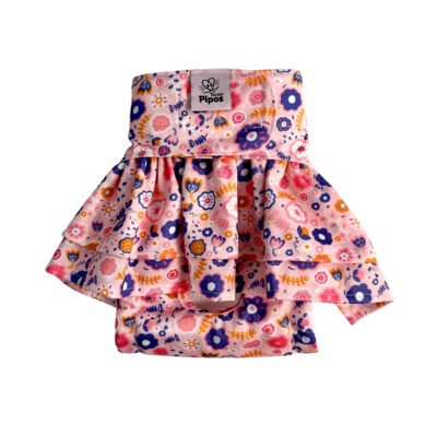 Pañal reutilizable para hembra con falda – modelo Coquette