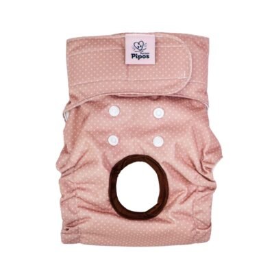 Pañal reutilizable para hembra – modelo Soft Dots Beige