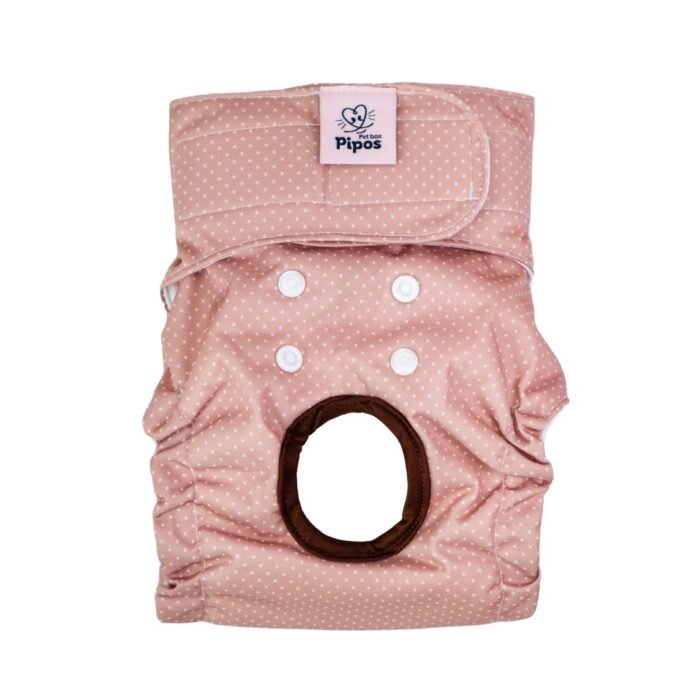 Pañal reutilizable para hembra – modelo Soft Dots Beige