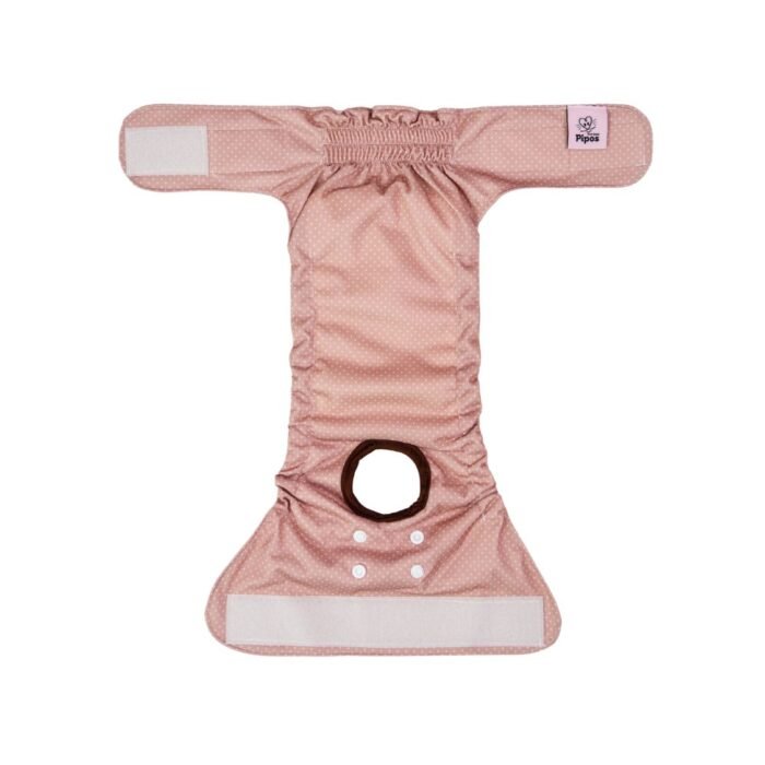 Pañal reutilizable para hembra – modelo Soft Dots Beige