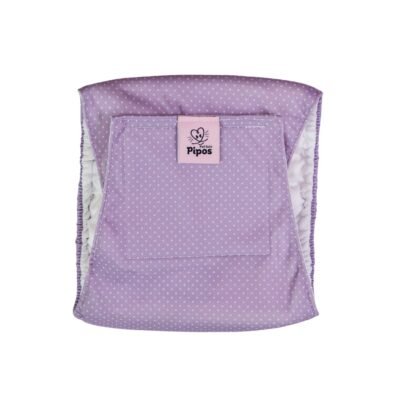 Pañal reutilizable para macho – modelo Soft Dots Gris